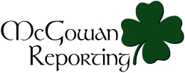 McGowan Reporting, LLC, logo